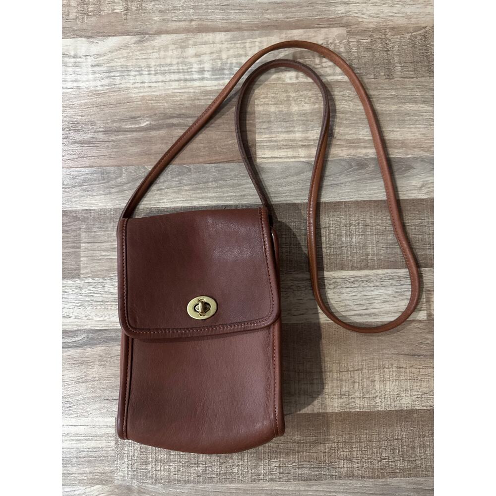 Vintage Coach Scooter Crossbody Bag in British Tan Style 9893